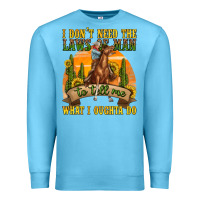 Ocean Blue western rodeo Premium Sweatshirt - texasbilliewilder