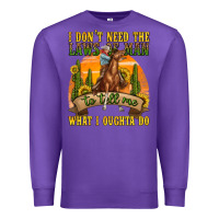 Purple western rodeo Premium Sweatshirt - texasbilliewilder