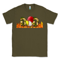 Army Green Baseball And Softball Dad Libbey Glass Classic Tee - BundleAndBundleShop