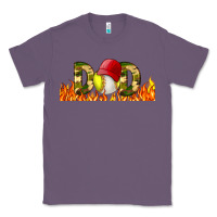Lavender Baseball And Softball Dad Libbey Glass Classic Tee - BundleAndBundleShop