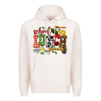 Pale Pink school lunch squad Premium Hoodie - AdoDesignShop