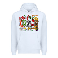 White school lunch squad Premium Hoodie - AdoDesignShop