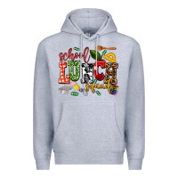 Heather Grey school lunch squad Premium Hoodie - AdoDesignShop