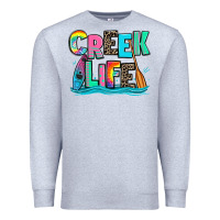 Heather Grey creek life kayaking Premium Sweatshirt - Zillion Design Studio