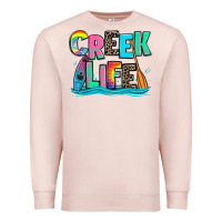 Pale Pink creek life kayaking Premium Sweatshirt - Zillion Design Studio