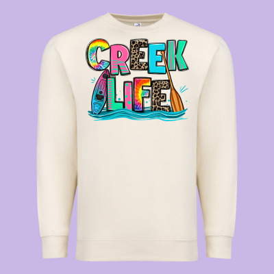 Creek Life Kayaking Premium Sweatshirt Designed By Zillion Design Studio