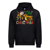 Black i dig Christmas bulldozer santa Urban Hoodie - JahusDesignShop