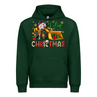 Forest Green i dig Christmas bulldozer santa Urban Hoodie - JahusDesignShop