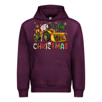Mauve Wine i dig Christmas bulldozer santa Urban Hoodie - JahusDesignShop
