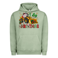 Pigment Oil Green i dig Christmas bulldozer santa Urban Hoodie - JahusDesignShop