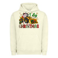 Pigment Pistachio i dig Christmas bulldozer santa Urban Hoodie - JahusDesignShop
