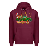 Burgundy santa fuel   cookies truck Premium Hoodie - AdoDesignShop