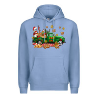 Colony Blue santa fuel   cookies truck Premium Hoodie - AdoDesignShop