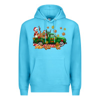 Ocean Blue santa fuel   cookies truck Premium Hoodie - AdoDesignShop