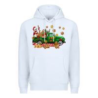 White santa fuel   cookies truck Premium Hoodie - AdoDesignShop