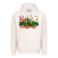 Pale Pink santa fuel   cookies truck Premium Hoodie - AdoDesignShop