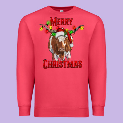 Premium Sweatshirt Merry Christmas Longhorn Cow