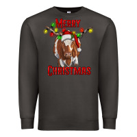 Smoke Merry Christmas Longhorn Cow Premium Sweatshirt - RanaPortraitStore