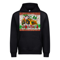 Black i dig christmas bulldozer santa Urban Hoodie - JahusDesignShop