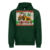 Forest Green i dig christmas bulldozer santa Urban Hoodie - JahusDesignShop
