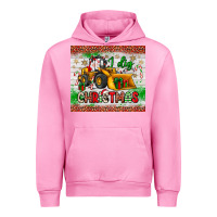 Fuchsia Pink i dig christmas bulldozer santa Urban Hoodie - JahusDesignShop