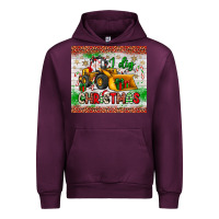 Mauve Wine i dig christmas bulldozer santa Urban Hoodie - JahusDesignShop