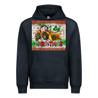 Navy i dig christmas bulldozer santa Urban Hoodie - JahusDesignShop