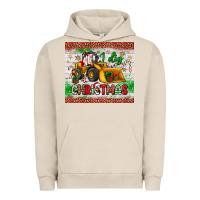 Pigment French Oak i dig christmas bulldozer santa Urban Hoodie - JahusDesignShop
