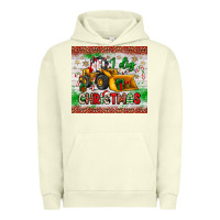 Pigment Pistachio i dig christmas bulldozer santa Urban Hoodie - JahusDesignShop