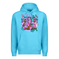 Ocean Blue rocking the night shift cna life Premium Hoodie - AdoDesignShop