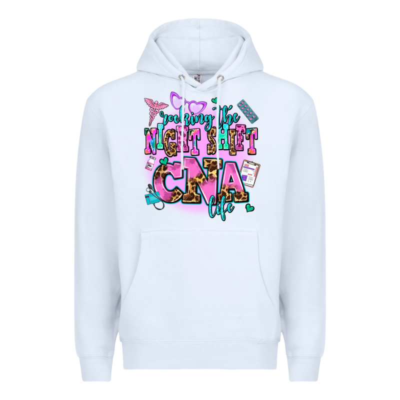 Rocking The Night Shift Cna Life Premium Hoodie by AdoDesignShop | Teevron