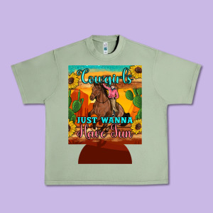 Cowgirls Just Wanna Have Fun 12 Oz Can Cooler (regular) Urban Heavy Tee Designed By Artiststas