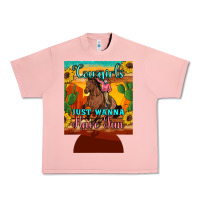 Salmon cowgirls just wanna have fun 12 oz can cooler (regular) Urban Heavy Tee - Artiststas