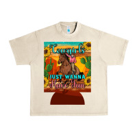 Sandshell cowgirls just wanna have fun 12 oz can cooler (regular) Urban Heavy Tee - Artiststas