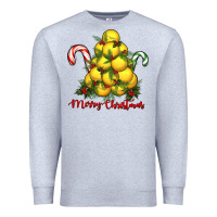 Heather Grey merry christmas lacrosse Premium Sweatshirt - RanaPortraitStore