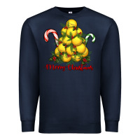 Navy merry christmas lacrosse Premium Sweatshirt - RanaPortraitStore