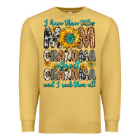 Antique Gold i have three tittles mom grandma great grandma Premium Sweatshirt - Zillion Design Studio
