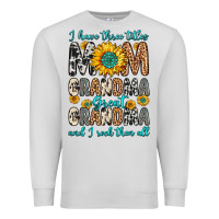 Dove Grey i have three tittles mom grandma great grandma Premium Sweatshirt - Zillion Design Studio