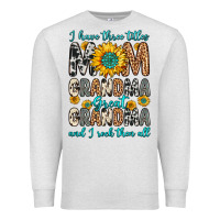 Oatmeal Heather i have three tittles mom grandma great grandma Premium Sweatshirt - Zillion Design Studio