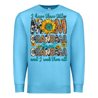 Ocean Blue i have three tittles mom grandma great grandma Premium Sweatshirt - Zillion Design Studio