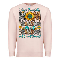 Pale Pink i have three tittles mom grandma great grandma Premium Sweatshirt - Zillion Design Studio