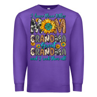 Purple i have three tittles mom grandma great grandma Premium Sweatshirt - Zillion Design Studio