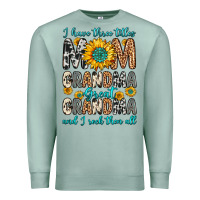 Seafoam i have three tittles mom grandma great grandma Premium Sweatshirt - Zillion Design Studio