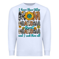 White i have three tittles mom grandma great grandma Premium Sweatshirt - Zillion Design Studio