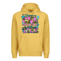 Antique Gold i became a cna because your life is worth my time Premium Hoodie - AdoDesignShop