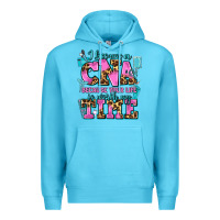 Ocean Blue i became a cna because your life is worth my time Premium Hoodie - AdoDesignShop