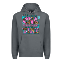 Rock i became a cna because your life is worth my time Premium Hoodie - AdoDesignShop