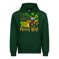Forest Green a little dirt never hurt st patricks bulldozer Urban Hoodie - JahusDesignShop