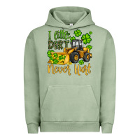 Pigment Oil Green a little dirt never hurt st patricks bulldozer Urban Hoodie - JahusDesignShop