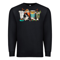 Black alaskan border collie dog coffee cups Premium Sweatshirt - texasbilliewilder